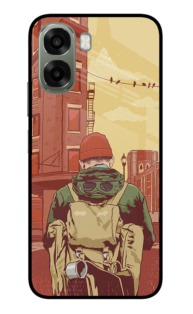Adventurous Oppo A6x 5G Glass Case Back Cover by Casekaro