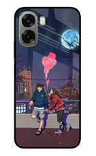 Chilling Couple Oppo A6x 5G Glass Case Back Cover by Casekaro