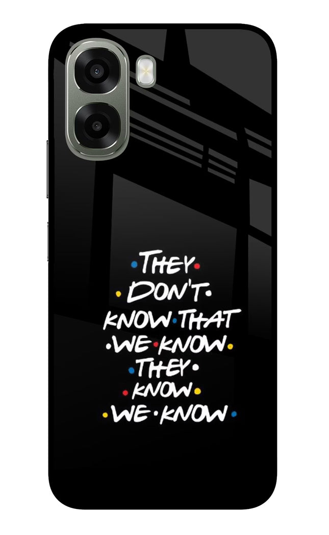 FRIENDS Dialogue Oppo A6x 5G Glass Case Back Cover by Casekaro