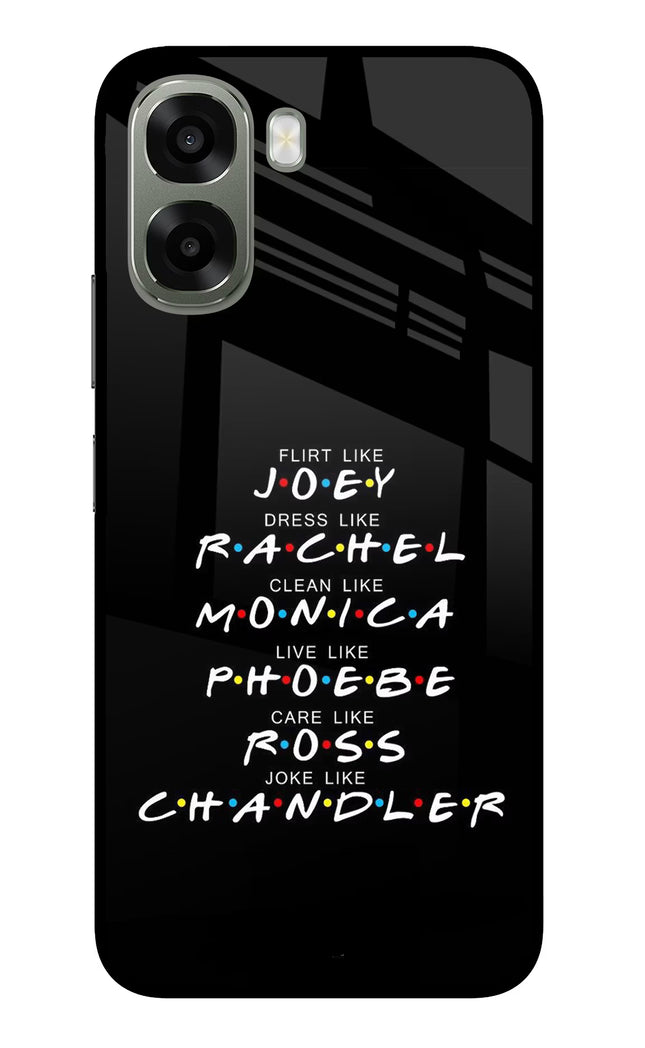 FRIENDS Character Oppo A6x 5G Glass Case Back Cover by Casekaro
