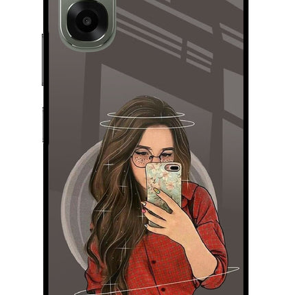 Selfie Queen Oppo A6x 5G Glass Case Back Cover by Casekaro
