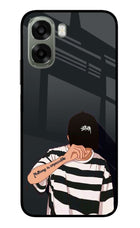 Aesthetic Boy Oppo A6x 5G Glass Case Back Cover by Casekaro