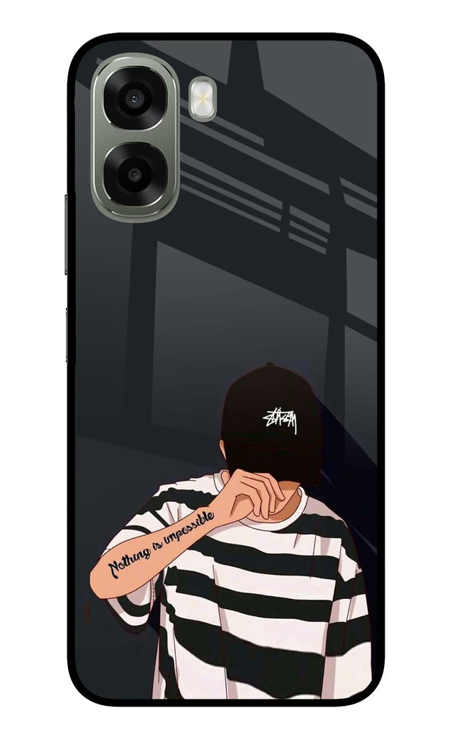 Aesthetic Boy Oppo A6x 5G Glass Case Back Cover by Casekaro