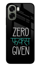 Zero Fucks Given Oppo A6x 5G Glass Case Back Cover by Casekaro