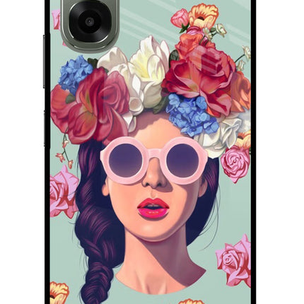 Pretty Girl Oppo A6x 5G Glass Case Back Cover by Casekaro