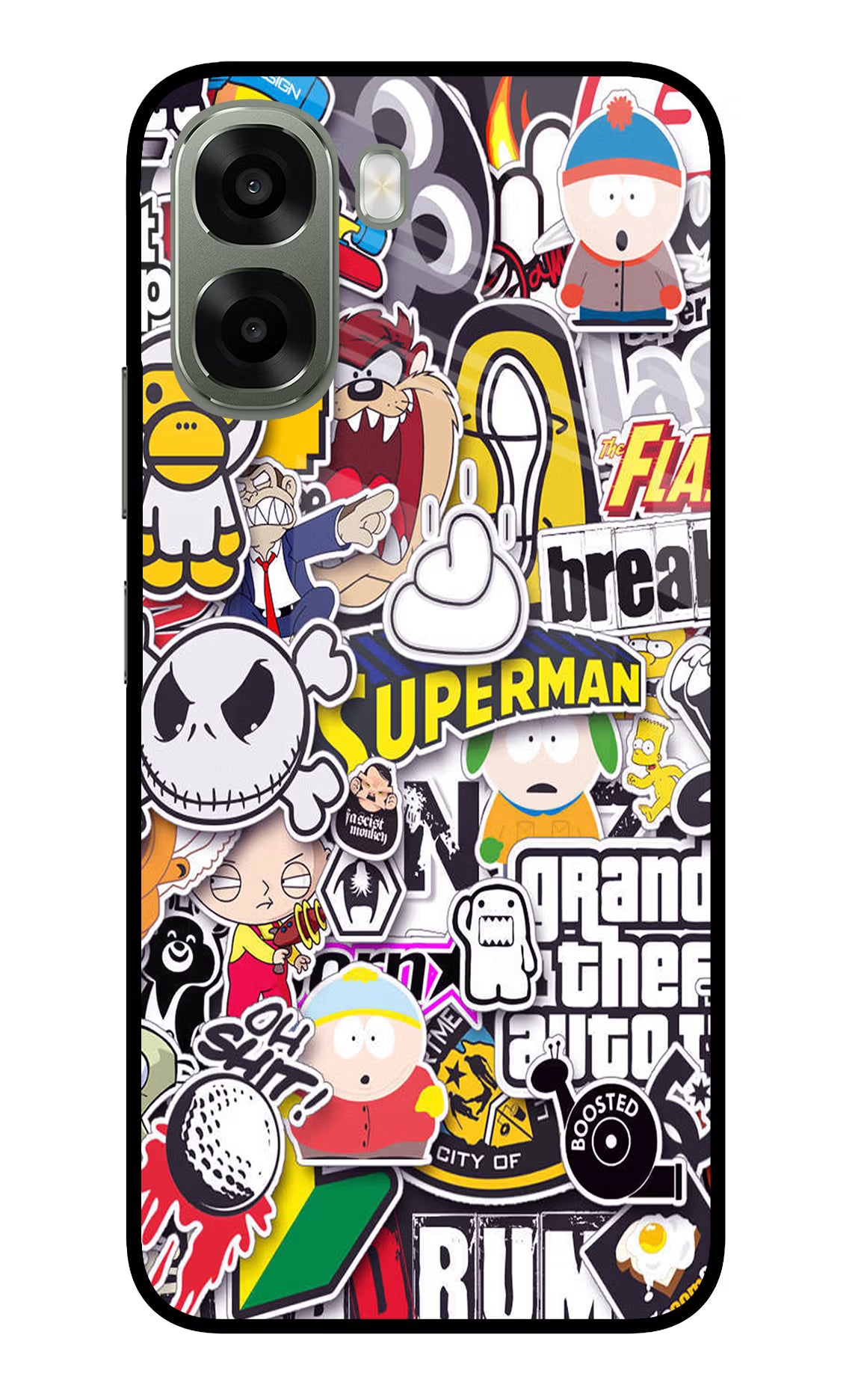 Sticker Bomb Oppo A6x 5G Glass Case