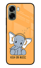 High On Music Oppo A6x 5G Glass Case Back Cover by Casekaro