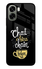 Chai Bina Chain Kaha Re Oppo A6x 5G Glass Case Back Cover by Casekaro
