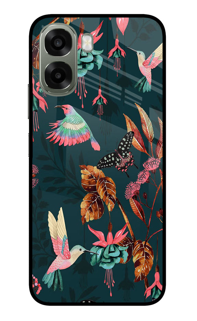 Birds Oppo A6x 5G Glass Case Back Cover by Casekaro