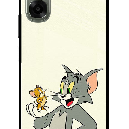 Tom & Jerry Oppo A6x 5G Glass Case Back Cover by Casekaro