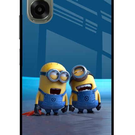 Minion Laughing Oppo A6x 5G Glass Case Back Cover by Casekaro