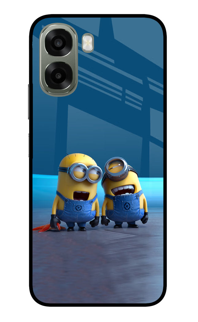 Minion Laughing Oppo A6x 5G Glass Case Back Cover by Casekaro