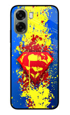 Superman logo Oppo A6x 5G Glass Case Back Cover by Casekaro