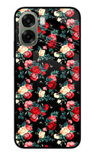 Rose Pattern Oppo A6x 5G Glass Case Back Cover by Casekaro