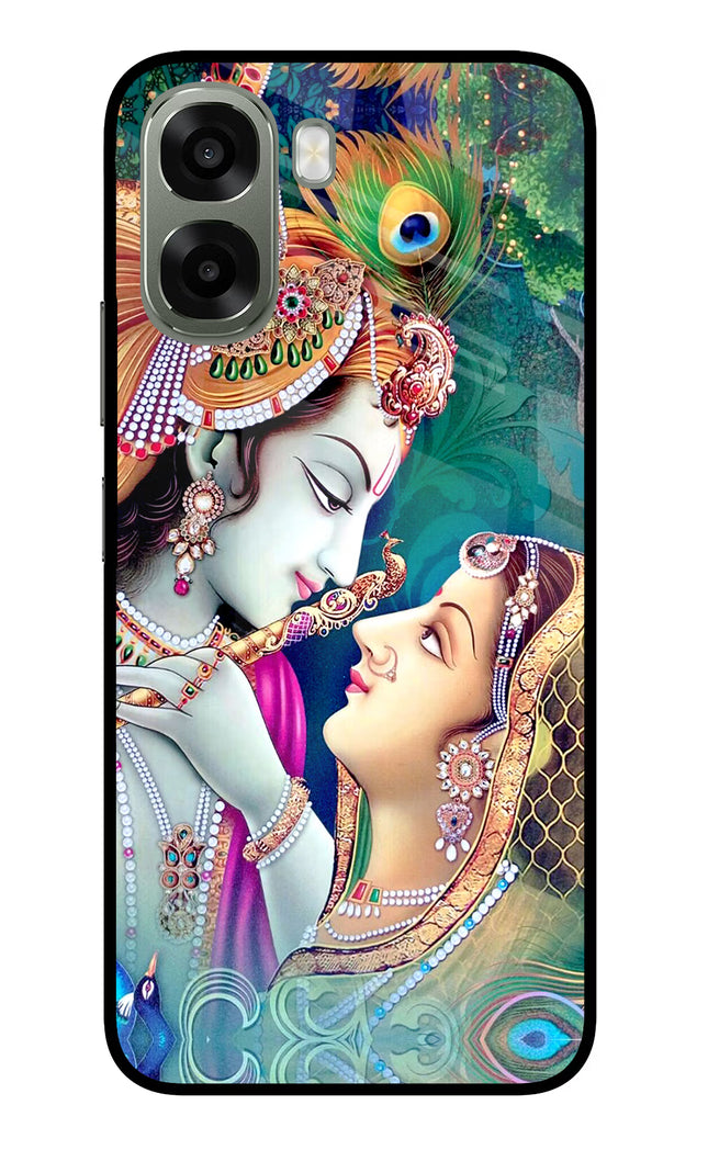 Lord Radha Krishna Oppo A6x 5G Glass Case Back Cover by Casekaro
