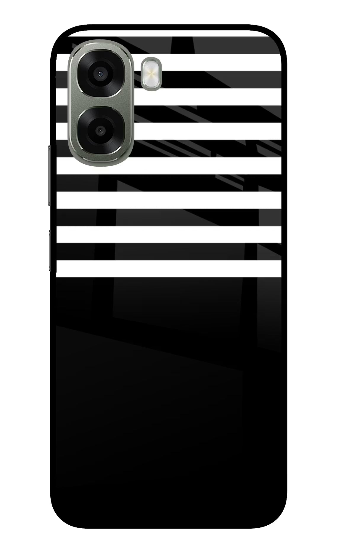 Black and White Print Oppo A6x 5G Glass Case