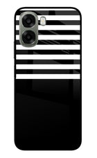 Black and White Print Oppo A6x 5G Glass Case Back Cover by Casekaro