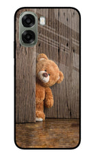 Teddy Wooden Oppo A6x 5G Glass Case Back Cover by Casekaro