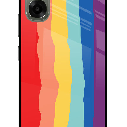Rainbow Oppo A6x 5G Glass Case Back Cover by Casekaro