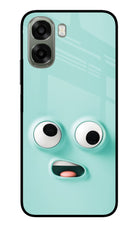 Funny Cartoon Oppo A6x 5G Glass Case Back Cover by Casekaro