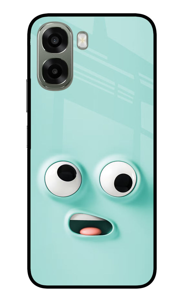 Funny Cartoon Oppo A6x 5G Glass Case Back Cover by Casekaro