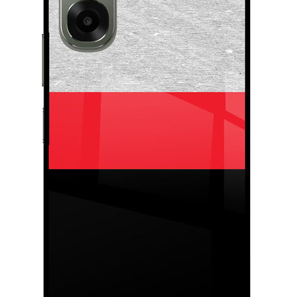 Tri Color Pattern Oppo A6x 5G Glass Case Back Cover by Casekaro