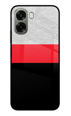Tri Color Pattern Oppo A6x 5G Glass Case Back Cover by Casekaro