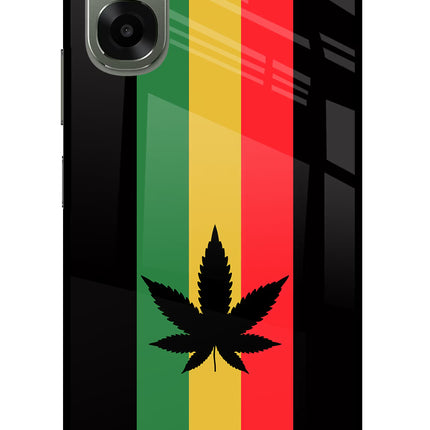 Weed Flag Oppo A6x 5G Glass Case Back Cover by Casekaro