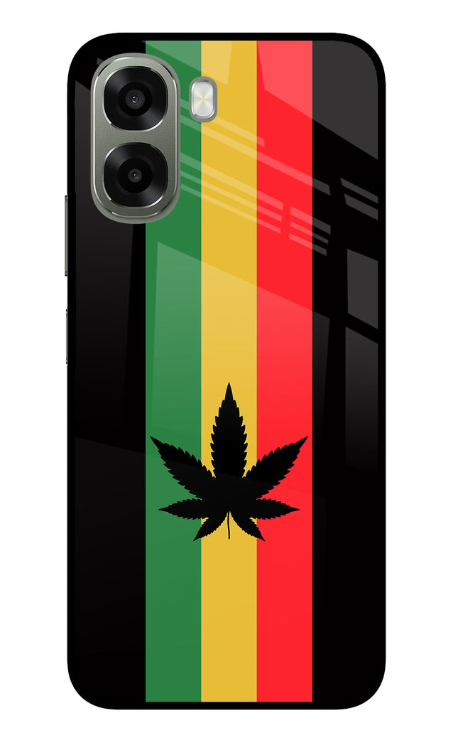 Weed Flag Oppo A6x 5G Glass Case Back Cover by Casekaro