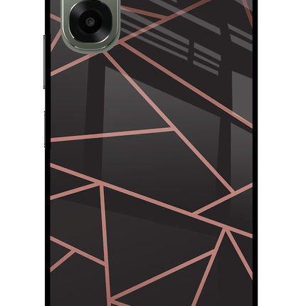 Geometric Pattern Oppo A6x 5G Glass Case Back Cover by Casekaro