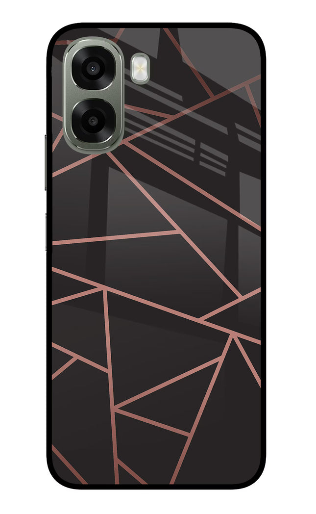 Geometric Pattern Oppo A6x 5G Glass Case Back Cover by Casekaro
