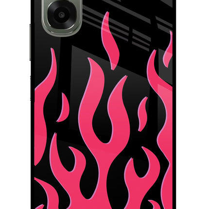 Fire Flames Oppo A6x 5G Glass Case Back Cover by Casekaro
