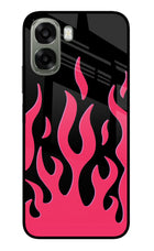 Fire Flames Oppo A6x 5G Glass Case Back Cover by Casekaro