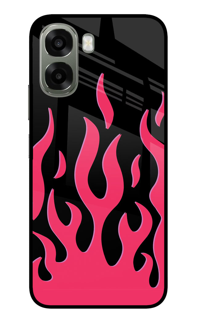 Fire Flames Oppo A6x 5G Glass Case Back Cover by Casekaro