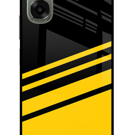 Yellow Shades Oppo A6x 5G Glass Case Back Cover by Casekaro