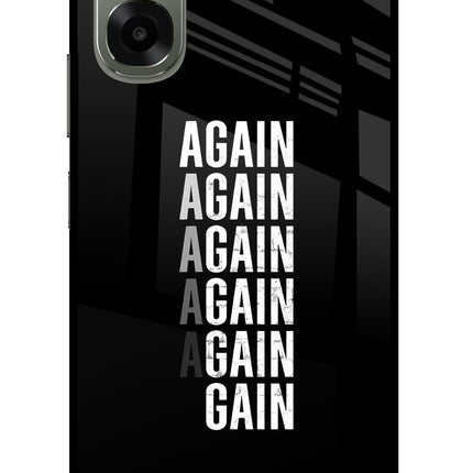 Again Again Gain Oppo A6x 5G Glass Case Back Cover by Casekaro