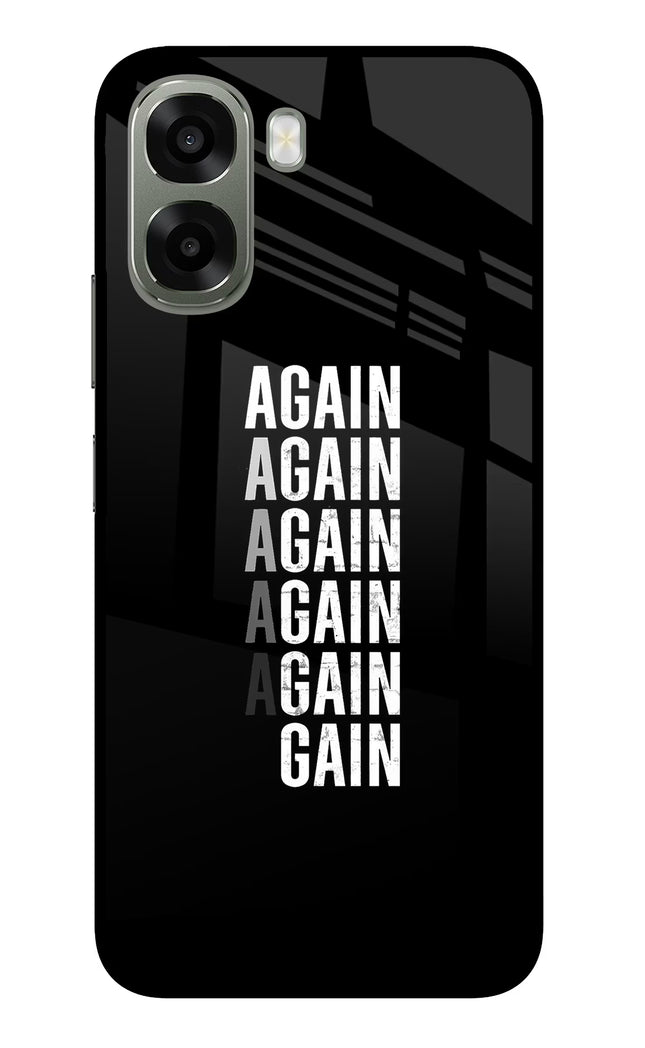 Again Again Gain Oppo A6x 5G Glass Case Back Cover by Casekaro