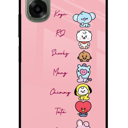 BTS names Oppo A6x 5G Glass Case Back Cover by Casekaro