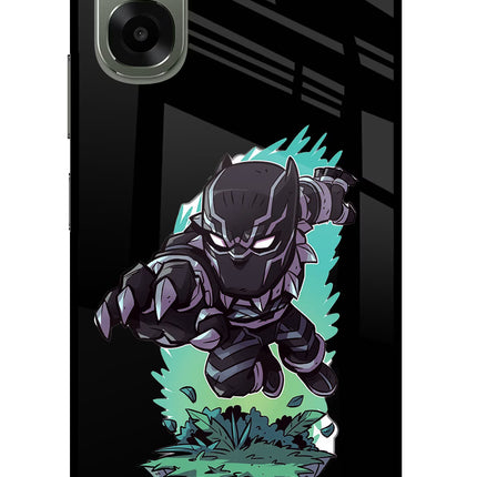 Black Panther Oppo A6x 5G Glass Case Back Cover by Casekaro