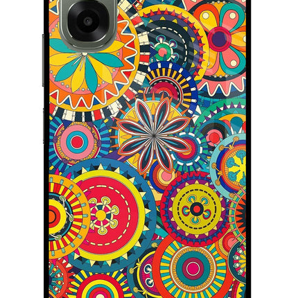 Gol Gol Art Oppo A6x 5G Glass Case Back Cover by Casekaro