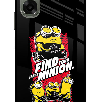 Find your inner Minion Oppo A6x 5G Glass Case Back Cover by Casekaro