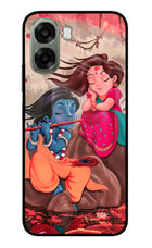 Radhe Krishna Oppo A6x 5G Glass Case Back Cover by Casekaro
