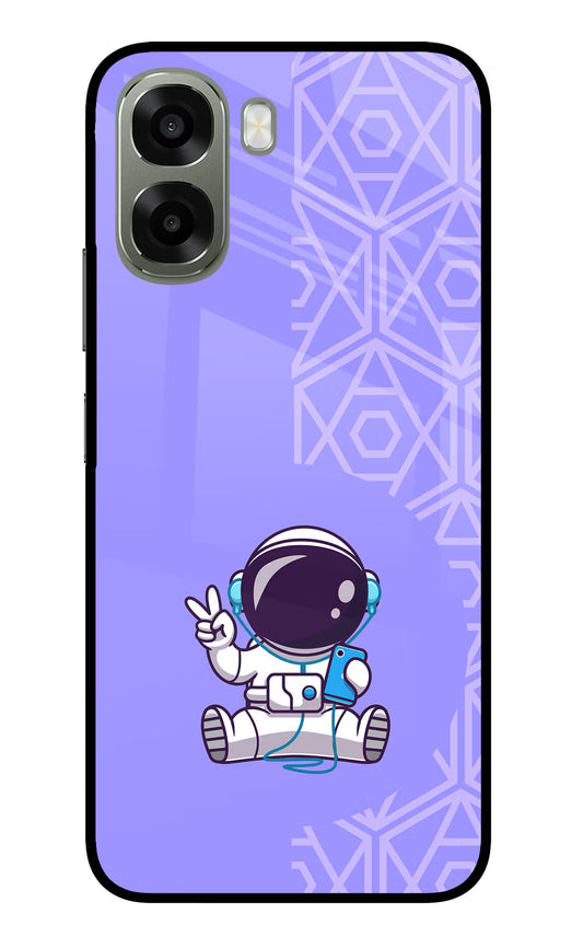 Cute Astronaut Chilling Oppo A6x 5G Glass Case