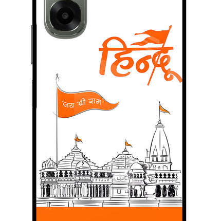 Jai Shree Ram Hindu Oppo A6x 5G Glass Case Back Cover by Casekaro