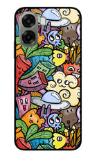 Veggie Doodle Oppo A6x 5G Glass Case Back Cover by Casekaro