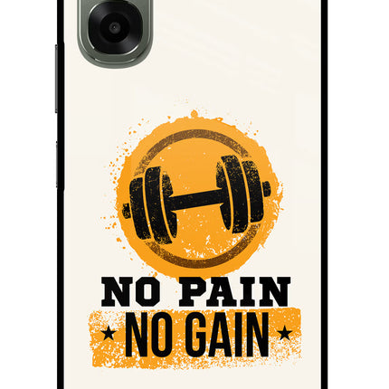 No Pain No Gain Oppo A6x 5G Glass Case Back Cover by Casekaro