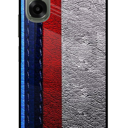 BMW Stripes Oppo A6x 5G Glass Case Back Cover by Casekaro