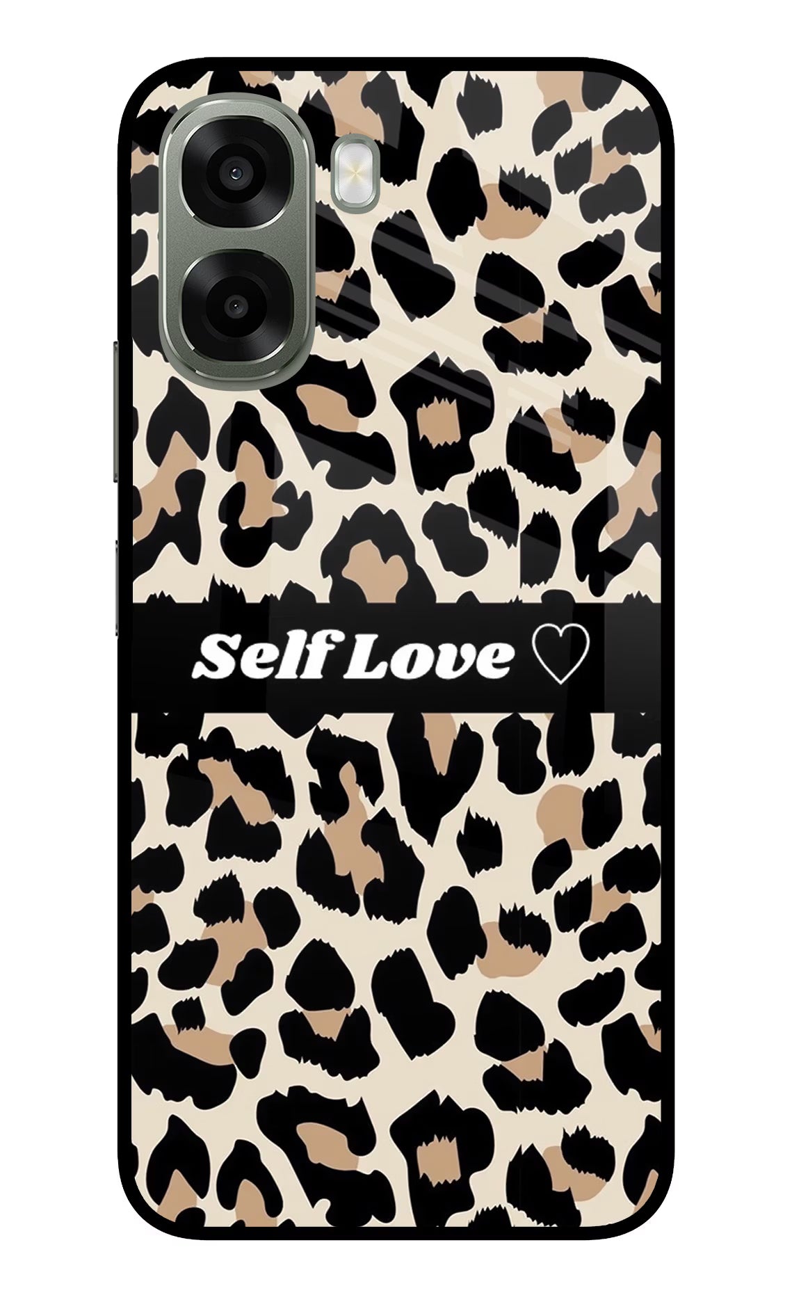 Leopard Print Self Love Oppo A6x 5G Glass Case