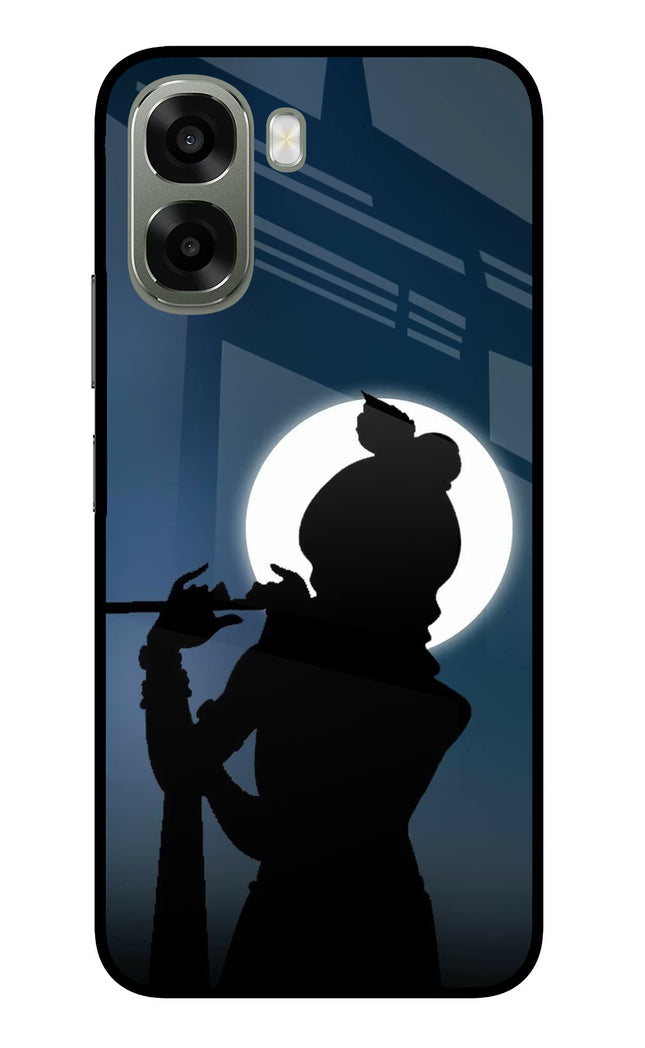Shri Krishna Silhouette Oppo A6x 5G Glass Case Back Cover by Casekaro