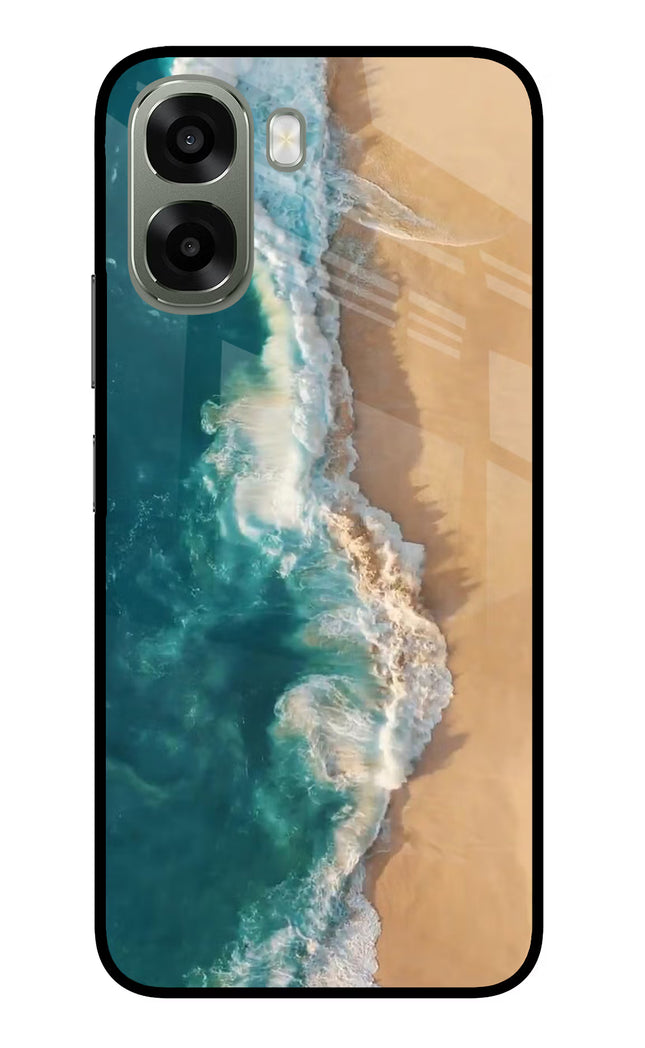 Ocean Beach Oppo A6x 5G Glass Case Back Cover by Casekaro
